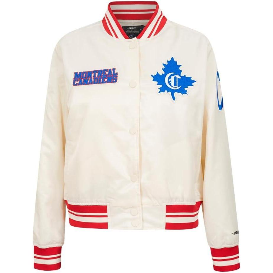 imagePro Standard Womens NHL Retro Classics Satin JacketEggshell Red