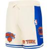 Big Boys NBA Retro Classics Fleece Athletic Short(Eggshell/Royal Blue)