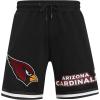 Mens NFL Classic Chenille Cotton Double Knit Short(Arizona Cardinals  Black)