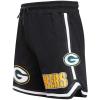 Mens NFL Classic Chenille Cotton Double Knit Short(Green Bay Packers  Black)