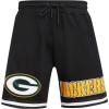 Mens NFL Classic Chenille Cotton Double Knit Short(Green Bay Packers  Black)