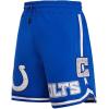 Mens NFL Classic Chenille Cotton Double Knit Short(Indianapolis Colts  Royal)