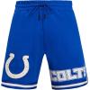Mens NFL Classic Chenille Cotton Double Knit Short(Indianapolis Colts  Royal)