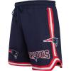 Mens NFL Classic Chenille Cotton Double Knit Short(New England Patriots  Navy)