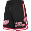 Mens NHL Classic Chenille Athletic Short(Black/Red)