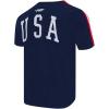 Mens USSF Classic Chenille Cotton Short Sleeve Tee(Midnight Navy/Red)