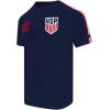 Mens USSF Classic Chenille Cotton Short Sleeve Tee(Midnight Navy/Red)