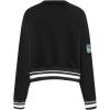 PRO STANDARD Womens NBA Mash Up Brushed Back French Terry Crewneck Sweatshirt(Black)