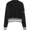 PRO STANDARD Womens NBA Mash Up Brushed Back French Terry Crewneck Sweatshirt(Black/Gray)