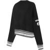 PRO STANDARD Womens NBA Mash Up Brushed Back French Terry Crewneck Sweatshirt(Black/Gray)