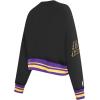 PRO STANDARD Womens NBA Mash Up Brushed Back French Terry Crewneck Sweatshirt(Black/Purple)