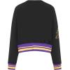 PRO STANDARD Womens NBA Mash Up Brushed Back French Terry Crewneck Sweatshirt(Black/Purple)