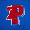 PRO STANDARD Womens NBA Mash Up Brushed Back French Terry Crewneck Sweatshirt(Royal Blue/Red)