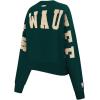 PRO STANDARD Womens NBA Wingspan Brushed Back French Terry Crewneck Sweatshirt(Forest Green)