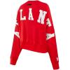 PRO STANDARD Womens NBA Wingspan Brushed Back French Terry Crewneck Sweatshirt(Red)