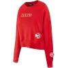 PRO STANDARD Womens NBA Wingspan Brushed Back French Terry Crewneck Sweatshirt(Red)