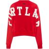 Pro Standard Womens NBA Wingspan Brushed Back French Terry Crewneck Sweatshirt(Red)