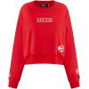 PRO STANDARD Womens NBA Wingspan Brushed Back French Terry Crewneck Sweatshirt(Red)
