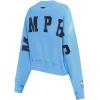 PRO STANDARD Womens NBA Wingspan Brushed Back French Terry Crewneck Sweatshirt(University Blue)