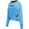 PRO STANDARD Womens NBA Wingspan Brushed Back French Terry Crewneck Sweatshirt(University Blue)