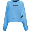 PRO STANDARD Womens NBA Wingspan Brushed Back French Terry Crewneck Sweatshirt(University Blue)