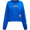 PRO STANDARD Womens NHL Wingspan Brushed Back French Terry Crewneck Sweatshirt(Royal Blue)