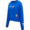 PRO STANDARD Womens NHL Wingspan Brushed Back French Terry Crewneck Sweatshirt(Royal Blue)