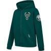 Pro Standard Big Boys NBA Classic Chenille Fleece Full Zip Hoodie(Forest Green)