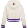 Pro Standard Big Girls NBA Retro Classics Fleece Pull Over Hoodie(Eggshell/ Purple)