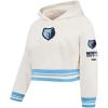 Pro Standard Big Girls NBA Retro Classics Fleece Pull Over Hoodie(Eggshell/ University Blue)