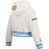 Pro Standard Big Girls NBA Retro Classics Fleece Pull Over Hoodie(Eggshell/ University Blue)