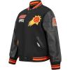 Pro Standard Big Kids NBA Retro Classics Varsity Jacket(Black/Orange)
