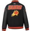 Pro Standard Big Kids NBA Retro Classics Varsity Jacket(Black/Orange)