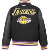 Pro Standard Big Kids NBA Retro Classics Varsity Jacket(Black/Purple)