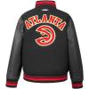 Pro Standard Big Kids NBA Retro Classics Varsity Jacket(Black/Red/Black)