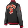 Pro Standard Big Kids NBA Retro Classics Varsity Jacket(Black/Red/Black)
