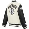 Pro Standard Big Kids NBA Retro Classics Varsity Jacket(Eggshell/ Black)