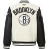 Pro Standard Big Kids NBA Retro Classics Varsity Jacket(Eggshell/ Black)