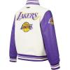 Pro Standard Big Kids NBA Retro Classics Varsity Jacket(Eggshell/ Purple)