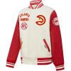 Pro Standard Big Kids NBA Retro Classics Varsity Jacket(Eggshell/ Red)