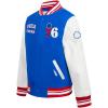 Pro Standard Big Kids NBA Retro Classics Varsity Jacket(Royal Blue/Red)