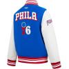 Pro Standard Big Kids NBA Retro Classics Varsity Jacket(Royal Blue/Red)