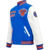Pro Standard Big Kids NBA Retro Classics Varsity Jacket(Royal/Orange/Royal)