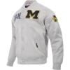 Pro Standard MENS COLLEGE COLLEGE CLASSIC CHENILLE SATIN SATIN JACKET(Silver)