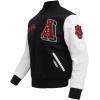Pro Standard Mens College Classic Chenille Varsity Jacket(Black/White)