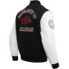 Pro Standard Mens College Classic Chenille Varsity Jacket(Black/White)