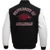Pro Standard Mens College Classic Chenille Varsity Jacket(Black/White)