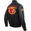 Pro Standard Mens College Classic Chenille Varsity Jacket(Jet Black)