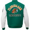 Pro Standard Mens College Classic Chenille Varsity Jacket(Kelly Green/ White)