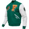 Pro Standard Mens College Classic Chenille Varsity Jacket(Kelly Green/ White)